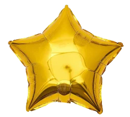 Gold Star Shape Mylar Balloon Singapore